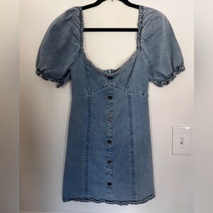 Altar'd State Blue Denim Midi Dress